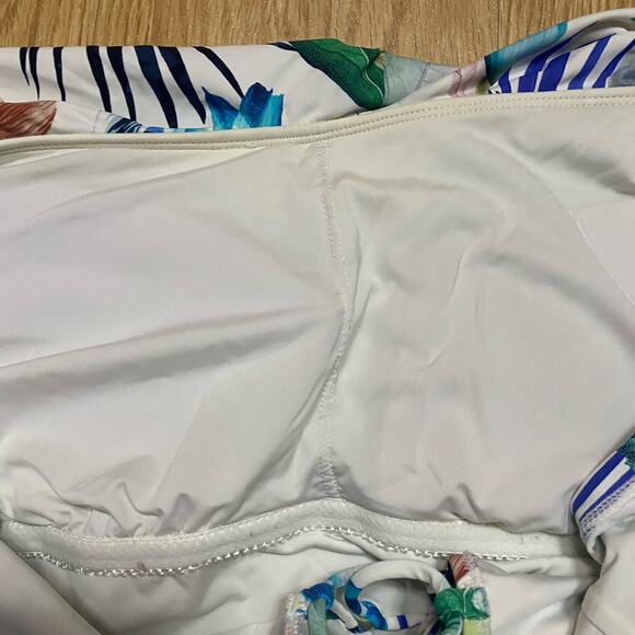 La Blanca In The Moment Off The Shoulder Tummy Control One Piece Swimsuit Sz 16 - Picture 6 of 8